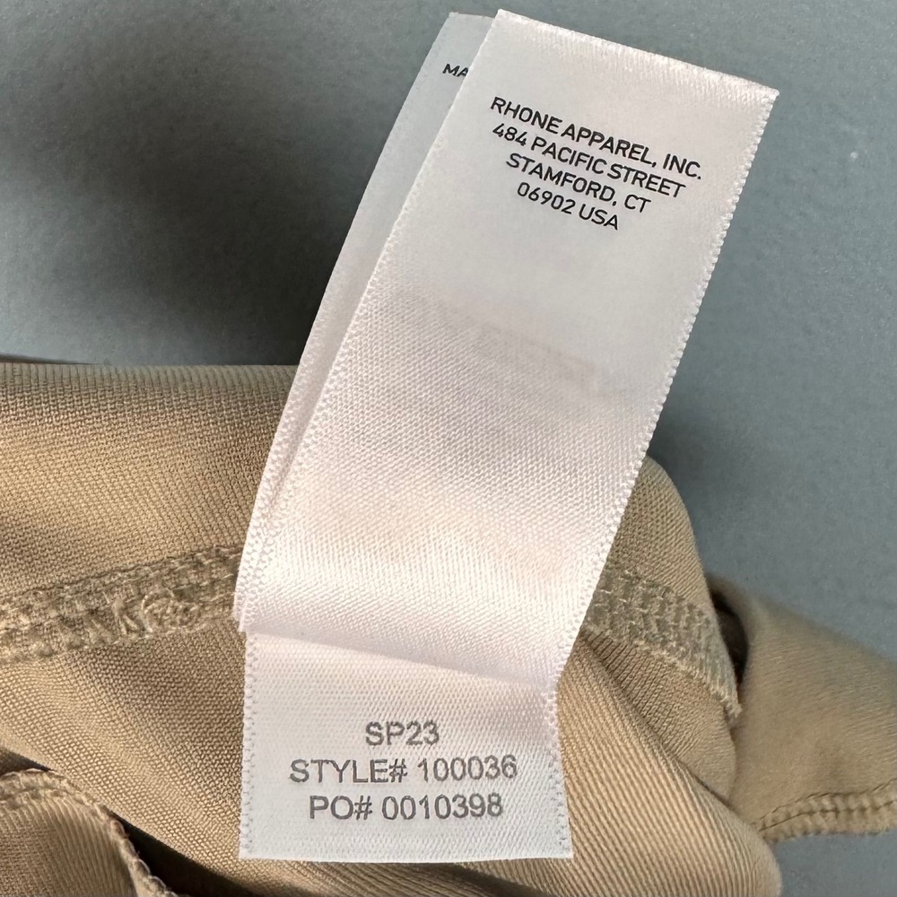 Rhone Commuter Slim Fit Pants Mens 36x31 Tan Performance Stretch Tech Chino Golf - Picture 6 of 9